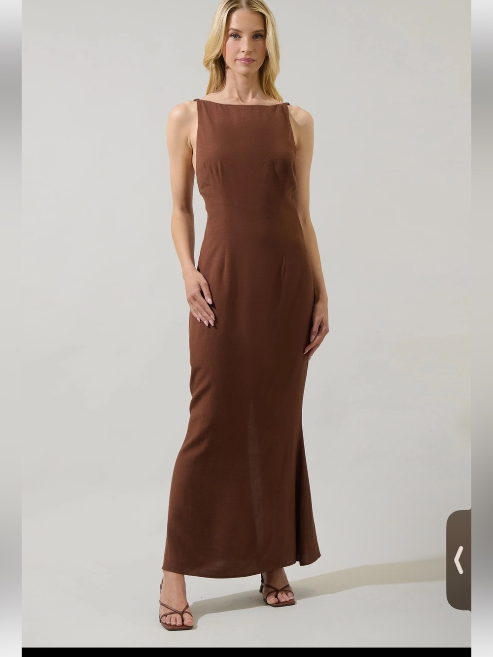 NWT Sugarlips Mizie Open Back Linen Maxie Dress Size M